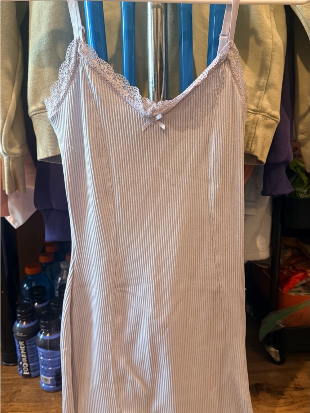 H&M Lace-Trim Slip Dress - Light Lavender